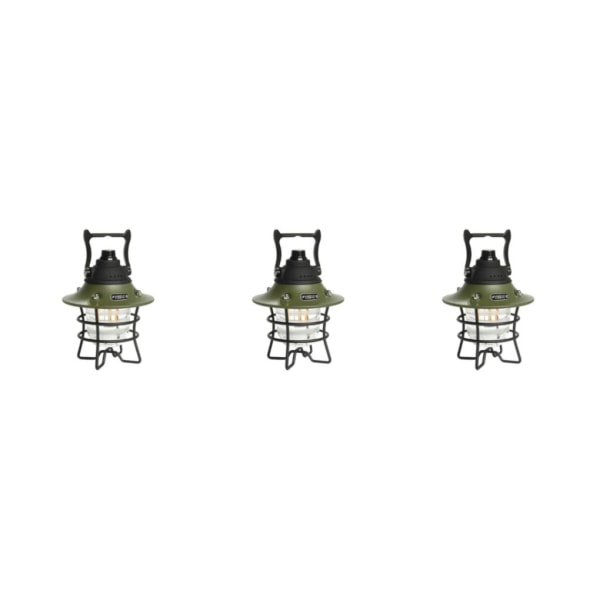 1/3/5 metall LED hängande justerbar tältljus ficklampa USB type2 3PCS