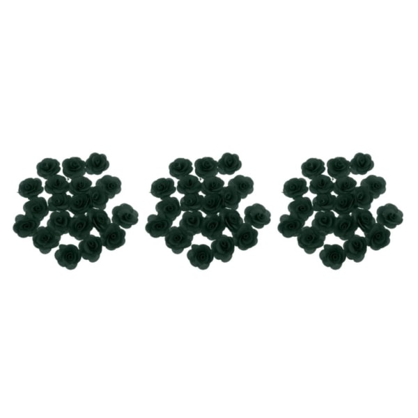 1/3/5 20 stycken Silk Rose Flower Head Bud DIY Craft Bröllop Dark Green 4cm 3Set