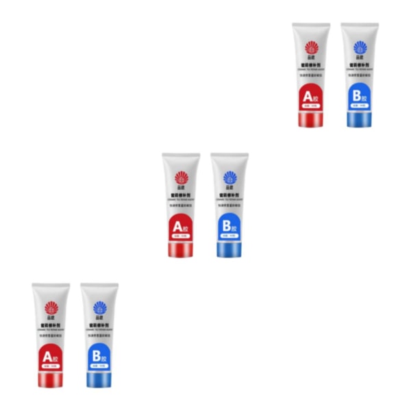 1/2/3 2x Tile Repair Agent Fix Hole Keramic Repair Pasta för Light Gray 50ml 3Set