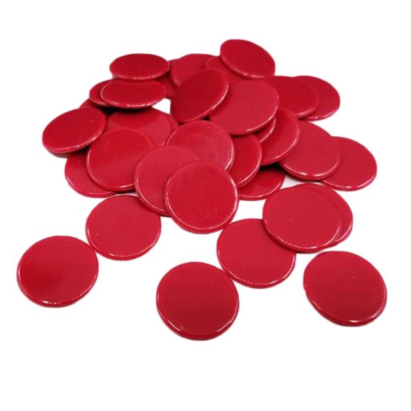 1/2/3/5 100st För Pokerchips Mynt Solid Color Casino Supply red 19 x 2mm 100 Pcs 1Set
