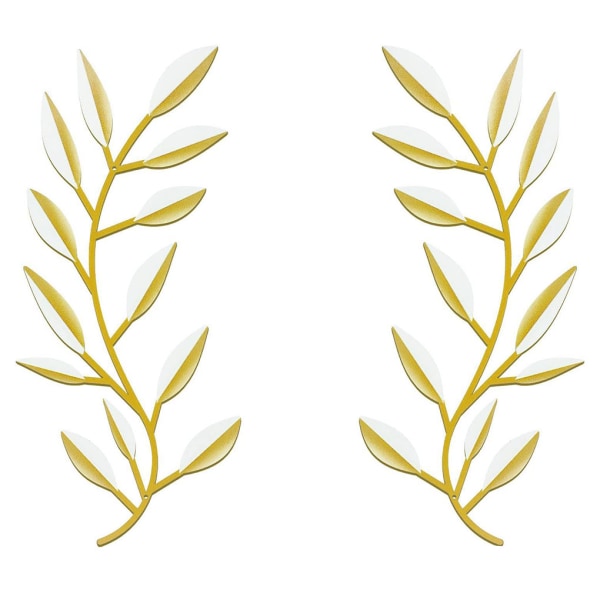 Utsökt metallträdblad Väggdekor Elegant dekoration för alla gold
