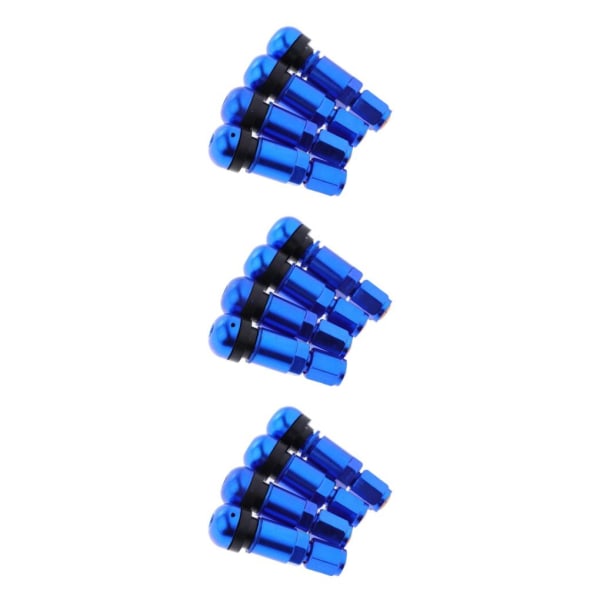 1/2/3/5 4 st Bil Slanglösa Hjul Dammlock Däckventilstammar Blue + Black 3Set