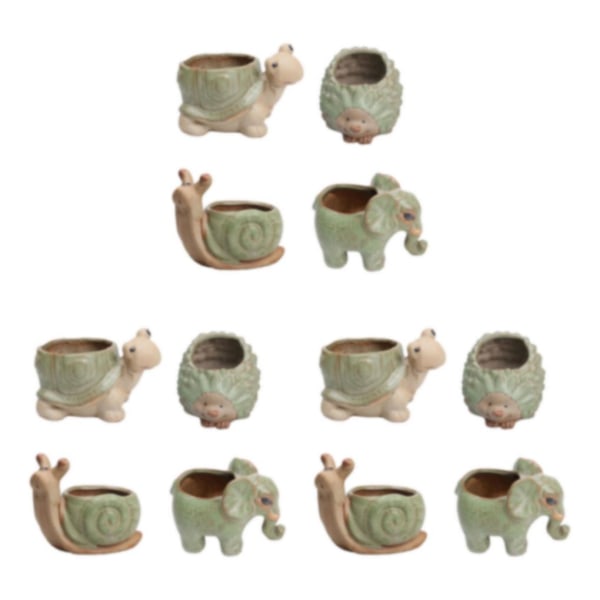 1/2/3 4pack/lot Suckulentkruka Andas och lysande blomkruka 3PCS