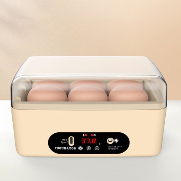 Desktop Digital Egg Incubator Egg Turner Fjäderfä kläckare för 5 Auto Egg Turning