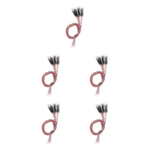 1/2/3/5 10 STK Förkopplade 3 mm LED-glödlampa emitterande dioder DC3V RGB Quick Changing 30cm 5Set