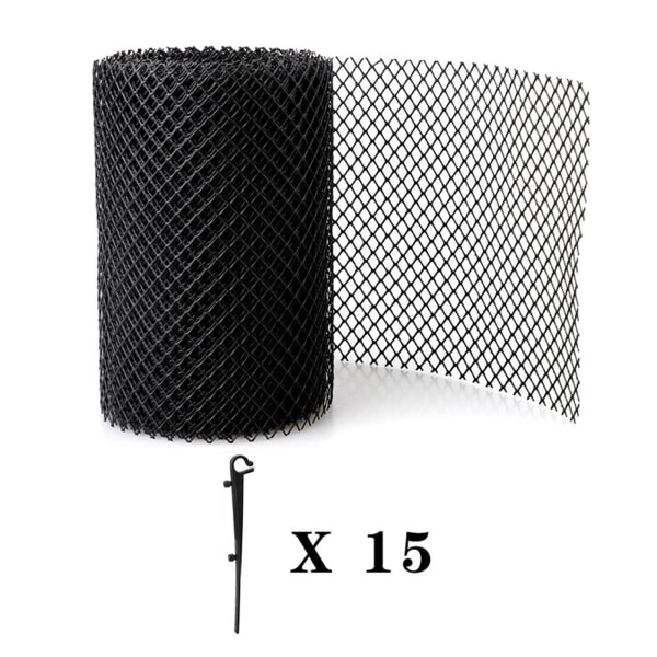 Mesh Cover Skräpskydd Stoppa bladblock Black 18 x 8m 15 Hooks