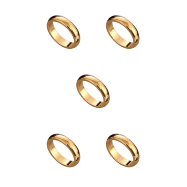 1/2/3/5 Vuxna Ceremoni Ring Legering Modern Ringar Dekoration Gold Size 10 5PCS
