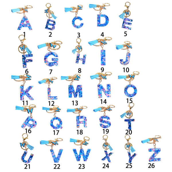Klassisk alfabetnyckelring Utsökt utformad tidlös bokstav A