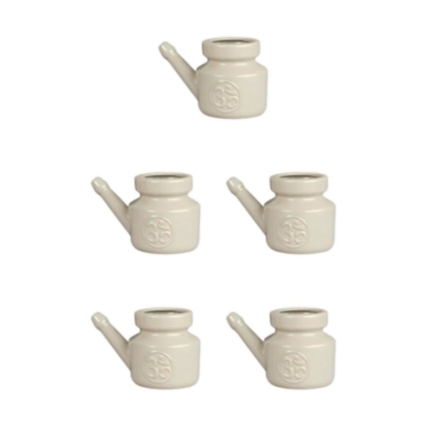 1/2/3/5 Keramik Neti Pot Leakproof Sinus Rinse Pot Tålig för Gray 5.51 Inchx3.94 Inchx4.13 Inch 5Set