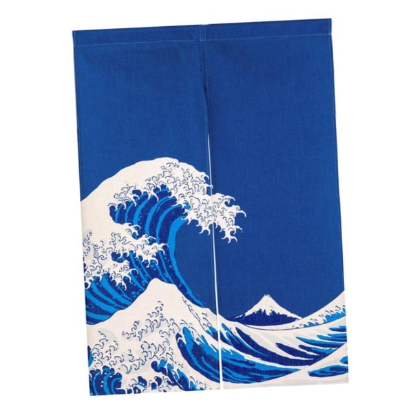 1/2/3 Japansk Noren Dörröppning Hänggardin Gobelängdekor Blue Wave L 1Set