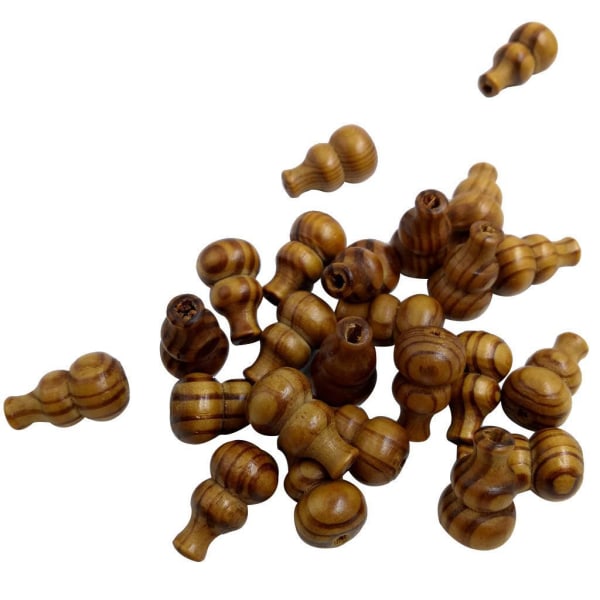 25 delar Calabash Form Pine Träpärlor Lösa pärlor Smycken