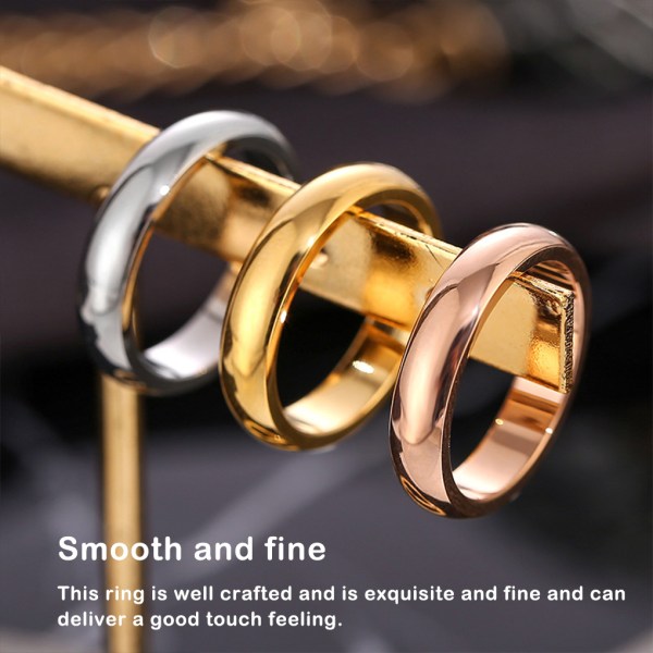 1/2/3/5 Vuxna Ceremoni Ring Legering Modern Ringar Dekoration Rose Gold Size 4 1 Pc