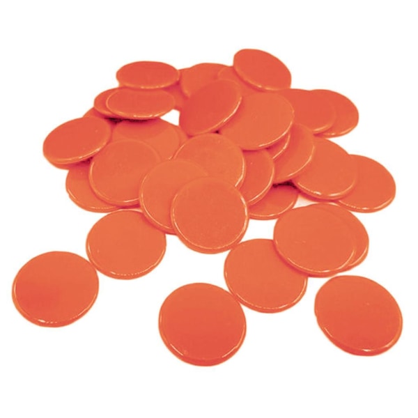 1/2/3/5 100st För Pokerchips Mynt Solid Color Casino Supply orange 19 x 2mm 100 Pcs 1Set