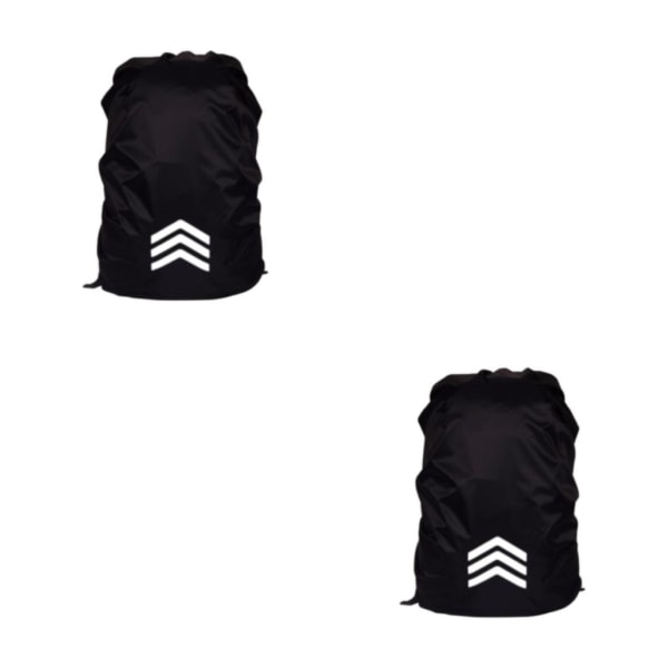 1/2/3/5 Vattentät cover för campingvandring utomhus Black XS 2Set