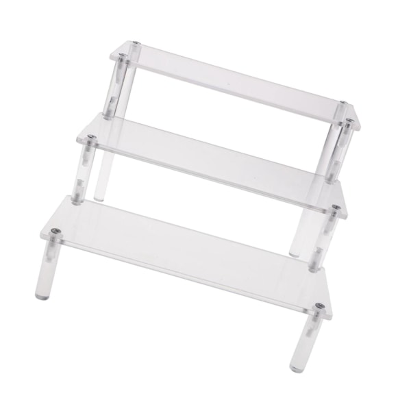 1/2 Acrylic Display För Riser Stand Parfym Cosmetics Holder Clear 29.5x27.5x15cm 1Set