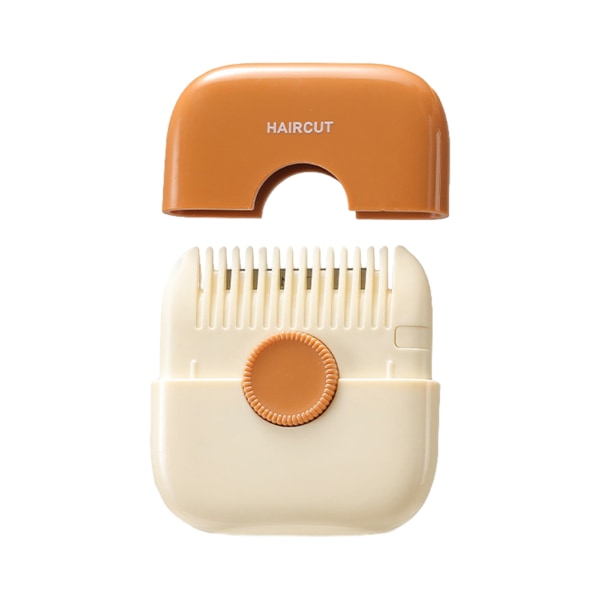 Multifunktionell 2-i-1 hårtrimmerkam för säkert och enkelt Orange