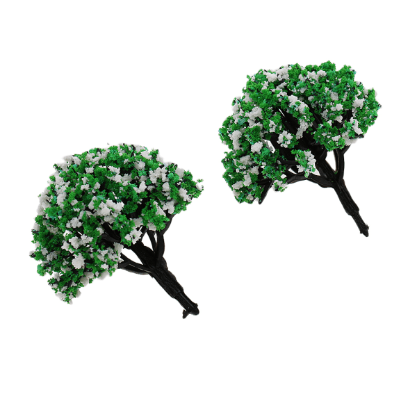 10 stycken modell Blomträd Grönt landskapslandskap för Diorama