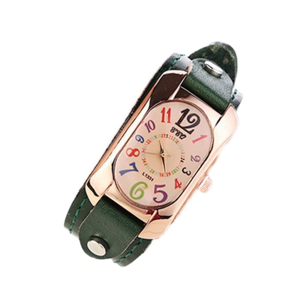 1/2/3/5 metallkantad watch Unikt justerbart band green 1 Pc