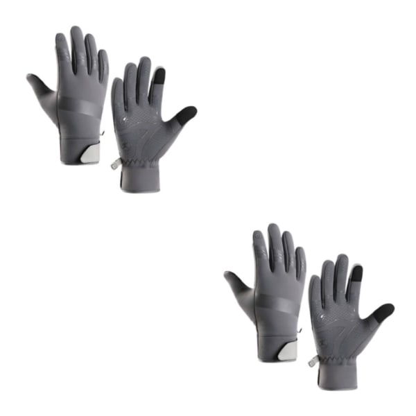 1/2/3/5 polyuretan vinterhandskar för oöverträffad värme och Grey XL 2PCS