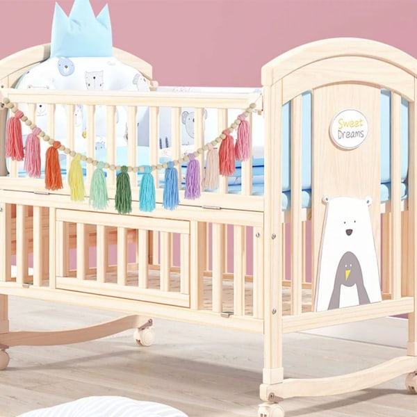 Bomull tofs Garland Pastell Banner Tillägg till barnkammare Type 8