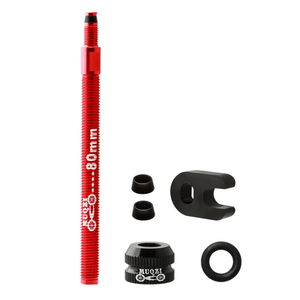 1/2/3/5 För MTB Road Bike Tubeless Tire Presta Valve Extender 80mm Red 50mm 80mm 1Set