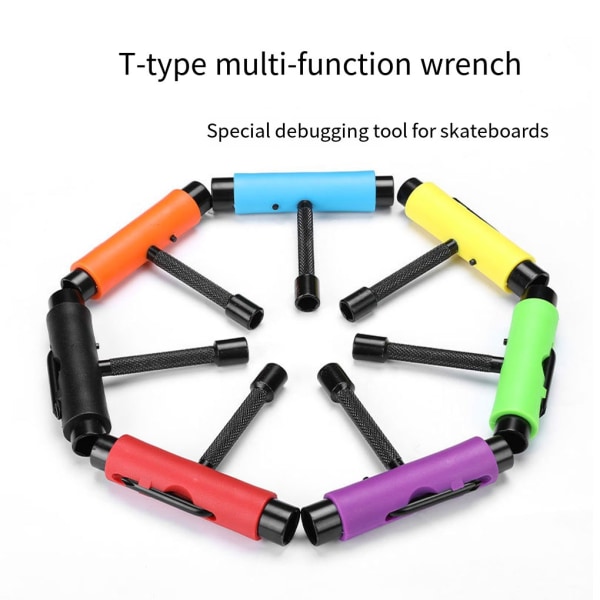 ABS multifunktions skateboard T verktygsnyckel – lätt att bära Orange