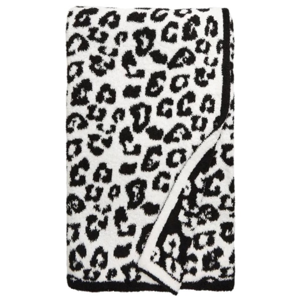 1/2/3 Throw Blanket Leopard Print Flanell Fleece Filtar Plysch black 30x35in 1Set