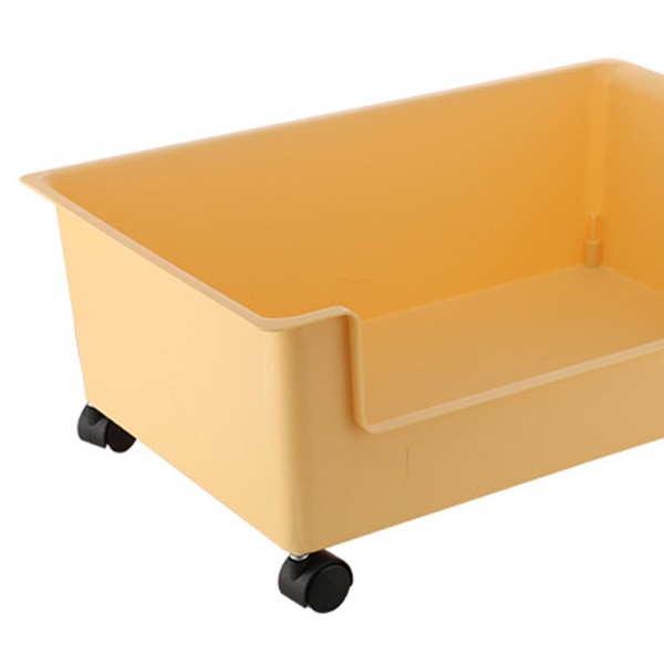 Arkivlåda med hjul Förvaringsbehållare för Closet Office För Yellow S 47 x 29.5 x 19cm
