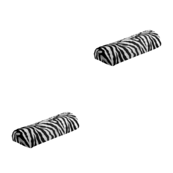 1/2/5 Nail Art kudde Tättvävt siden sammetstyg För zebra-stripe 2PCS