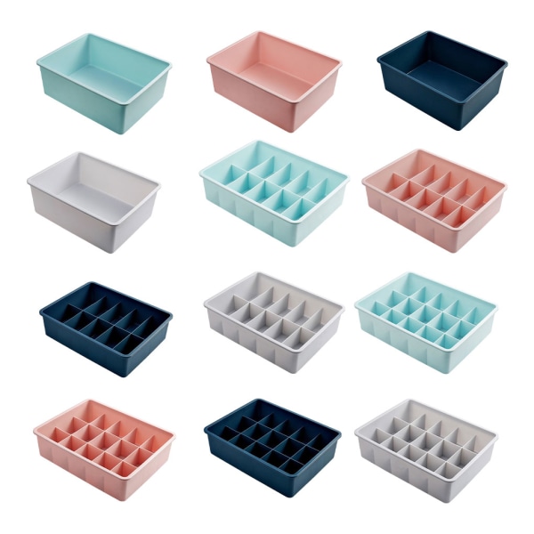 Plast mångsidig organizer för olika applikationer Deep Blue 【15 Cells】