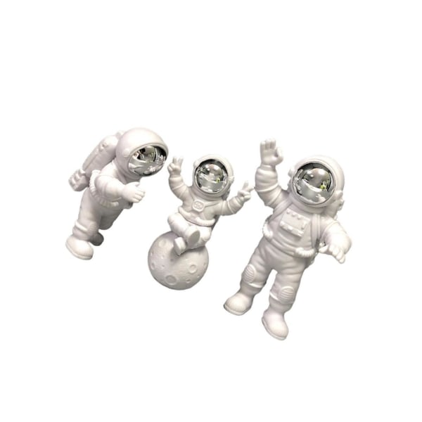 1/2/3 Moderna astronautfigurer Rymdmanstaty Handgjord hylla silver 1Set