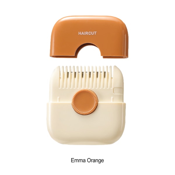 Multifunktionell 2-i-1 hårtrimmerkam för säkert och enkelt Orange