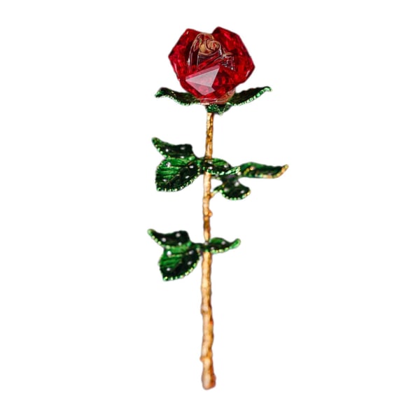 Graciös Crystal Rose Ornament Mors Dag Anniversary Red 25x6.5cm