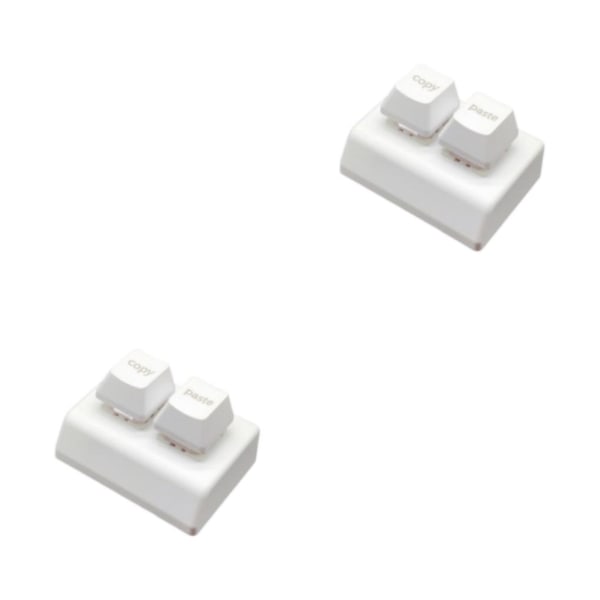 1/2/3 Kopiera och klistra in tangentbord med 2 tangenter Röd Switches USB Mini 2-nyckel White 52 x 48 x 30mm 2Set