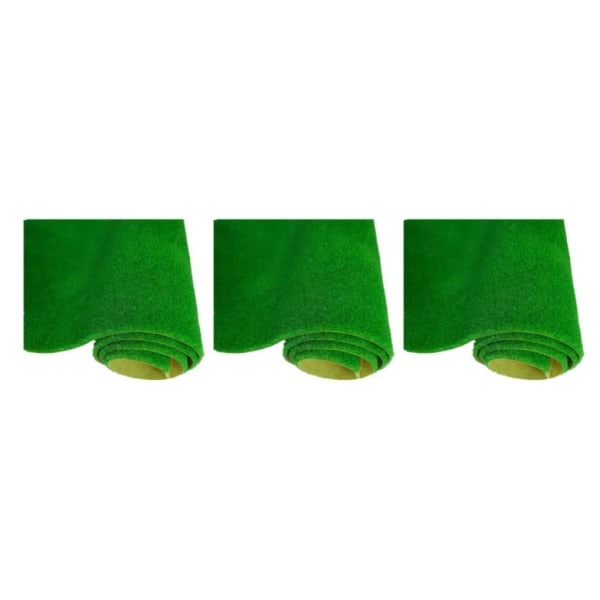 1/2/3/5 PVC Lågt underhåll konstgräs gräsmatta för realistisk 146 medium green 3Set