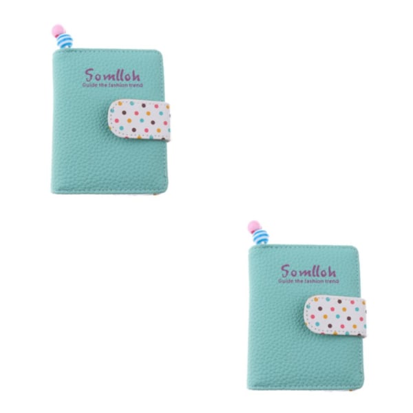 1/2/3/5 Dam Flickor Dots Plånbok För Clutch Card Holder Plånbok Green 2Set