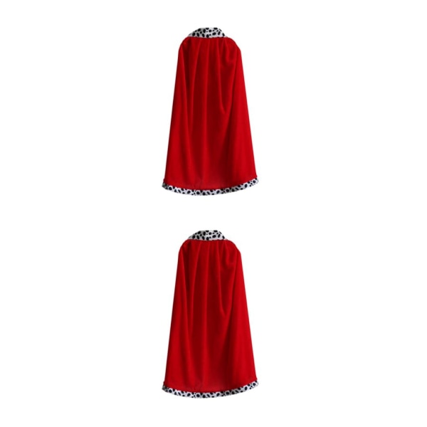 1/2 King Cape King Robe Cloak Kostymtillbehör för maskerad 90cm for Kids 2Set