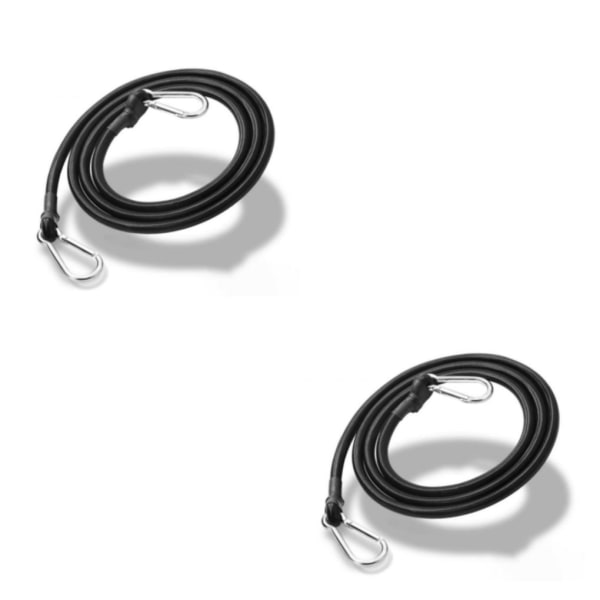 1/2/3 svart tungt rep med krokar - starkt och hållbart black 1 m 2PCS