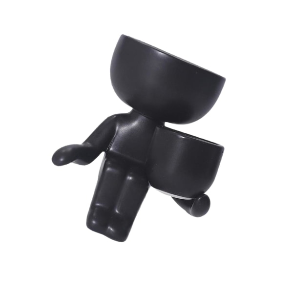 1/3 keramisk blomkruka Mänsklig blomvas växtkruka Black 10x9x6cm 10x9x6cm 10x6x8cm 1Set
