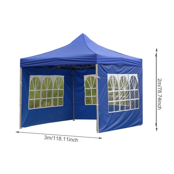 1x Gazebos tält 3x2M Camping utomhus Canopy Mesh sidovägg Party Blue 3x2 m