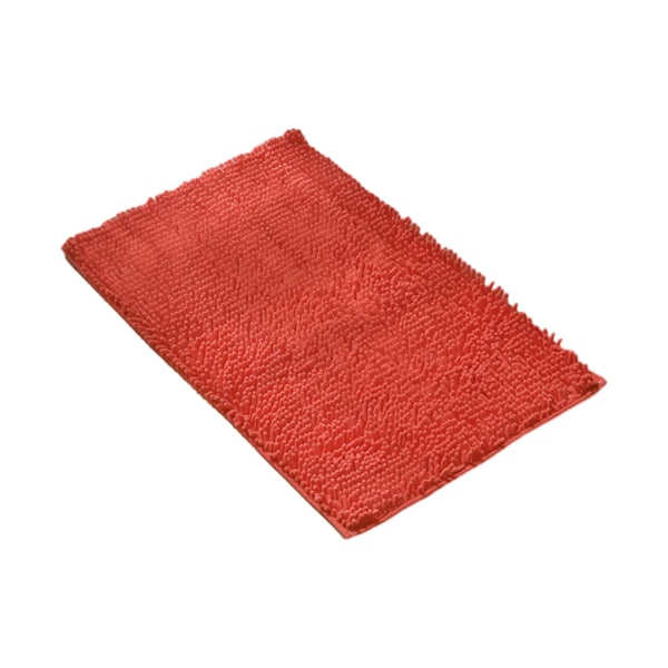 Chenille badmatta - stark vattenabsorption Utsökt tillverkad Orange Red 40cm*60cm