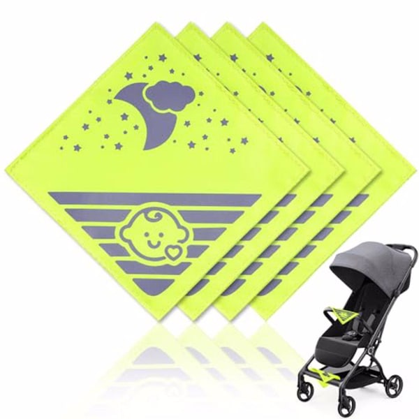 4st OxfordCloth Reflekterande Stickers Maximal Safety Stickers För