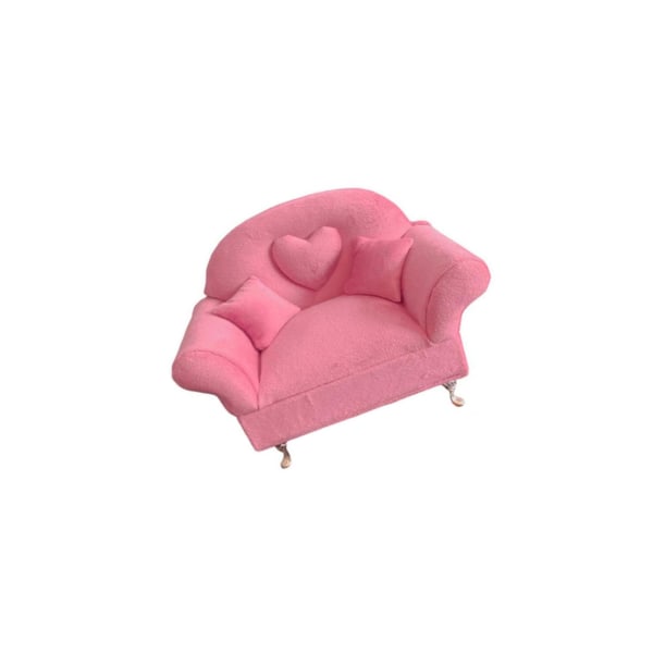 1/6 soffa sovrum dekor smycken case för 12 Dol tillbehör Single Sofa