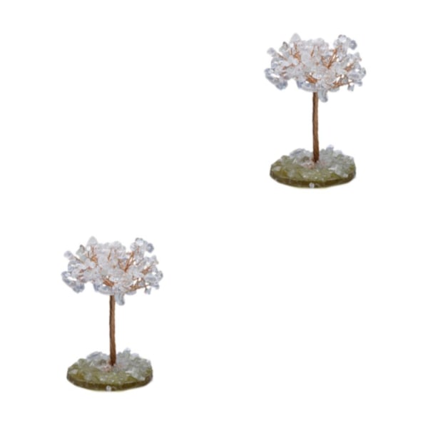 1/2/3/5 Elegant konstgjord kristallträd för touch av White crystal 2PCS