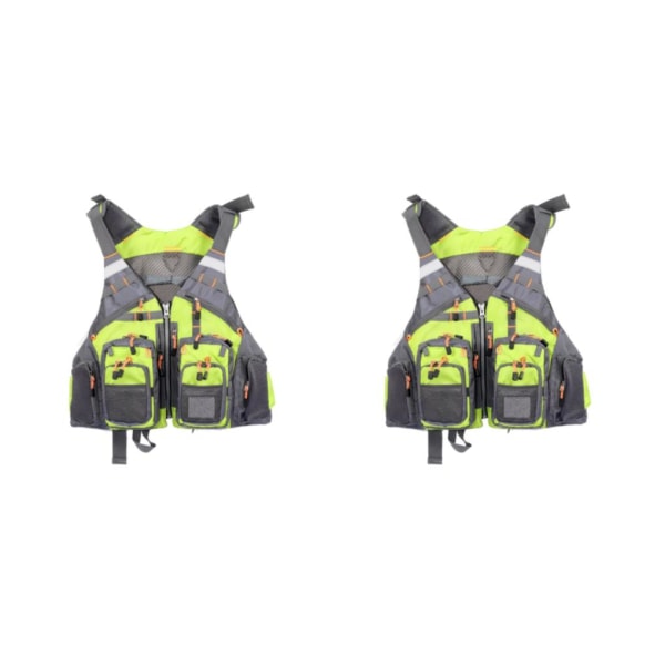 1/2/3 för fiske - Funktionell och ventilerande för utomhusbruk fluorescent green 2PCS