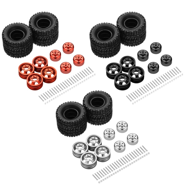 RCGOFOLLOW Plast, aluminiumlegering Slitstarkt hjulfälgar däck Red