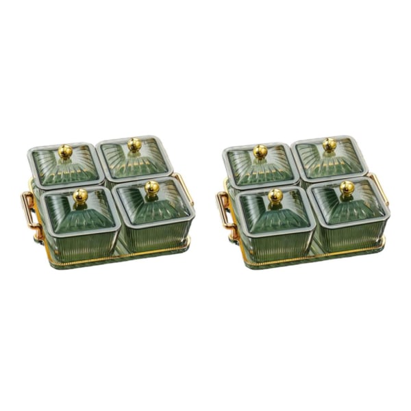 1/2/3 Nordic Style Divided Dishes Square för Reception Room 4 Grids 2Set