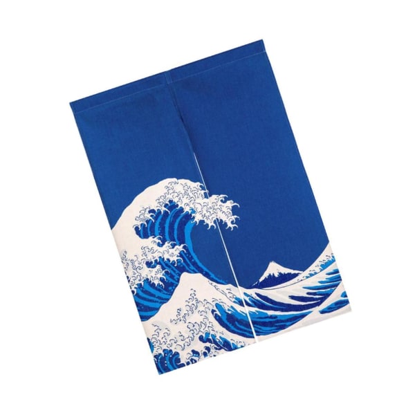 1/2/3 Japansk Noren Dörröppning Hänggardin Gobelängdekor Blue Wave L 1Set