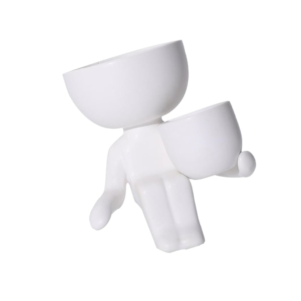 1/3 keramisk blomkruka Mänsklig blomvas växtkruka White 10x9x6cm 10x9x6cm 10x6x8cm 1Set