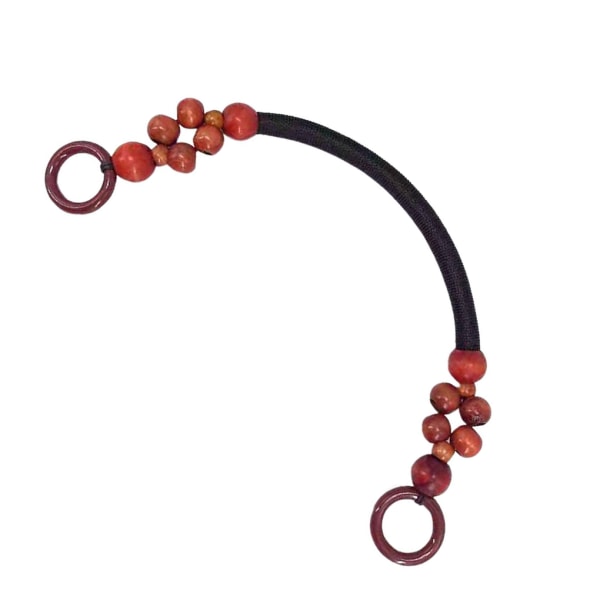 1/2/3 träpärlpåse Handtag Väska Rem Handväska Handtag Rem Red Brown 48cm 2Set